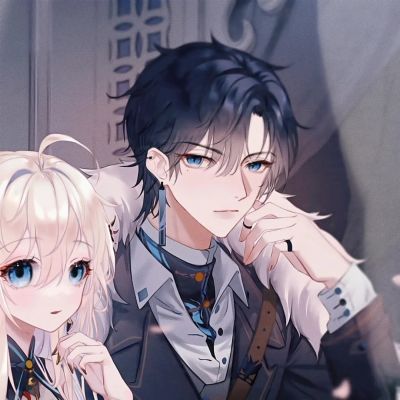 戴耳机的动漫情侣头像
