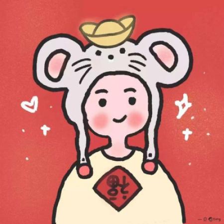 2023年红色头像卡通