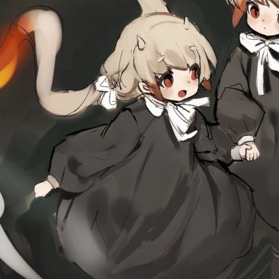 动漫女生闺蜜头像天使与恶魔