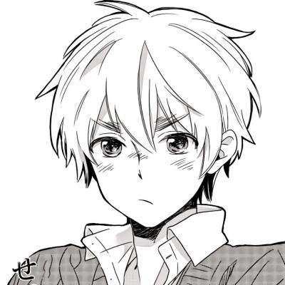 黑色头像动漫男头