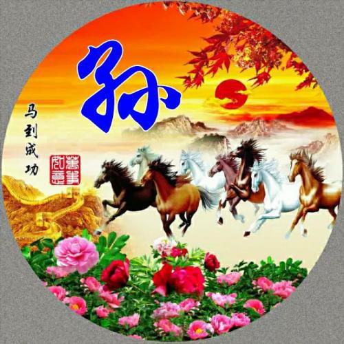 百家姓头像图片 姓氏马