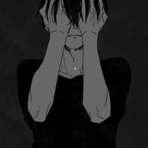 头像男动漫黑白微丧