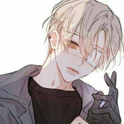 男生动漫抽烟头像冷酷帅气