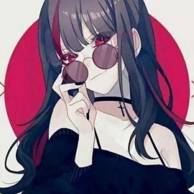 高冷暗黑系女头像动漫
