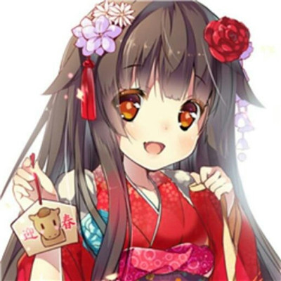 红色喜庆动漫头像