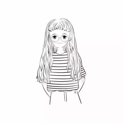 森系头像手绘图