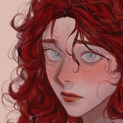 女生头像红色系动漫