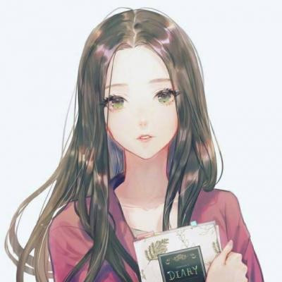 简约手绘头像女背书包