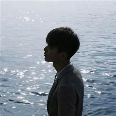 小清新背影头像男