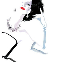 素描美女头像图片