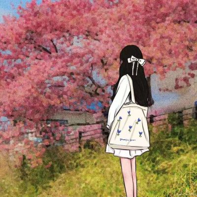闺蜜头像背影日落