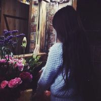 伤感女头像背影侧脸