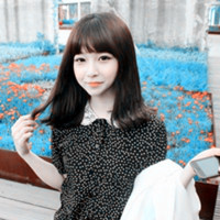绝美蓝色系女头像挡脸