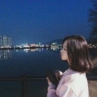 小清新背影头像丸子头