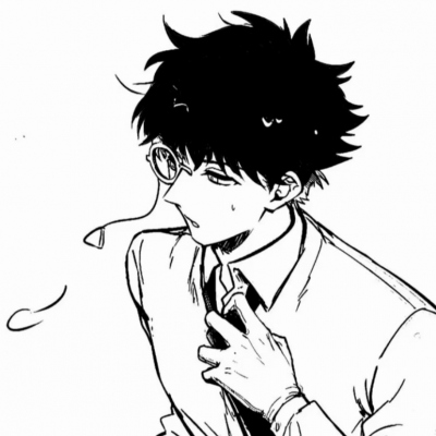 头像动漫男的黑白头发