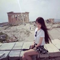 女生头像背影海边