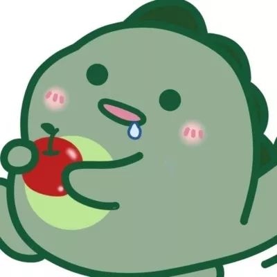 小恐龙头像可爱卡通 绿色