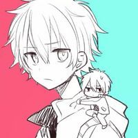 二次元头像男男亲吻黑