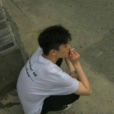 日落头像男背影