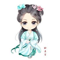 花与隐匿之乌头像q版