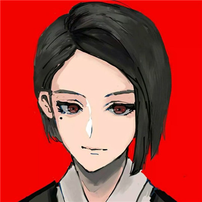 高级感满满的红色系女头像动漫