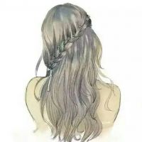 女孩卡通背影头像图片