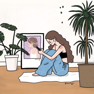 卡通女头像高冷