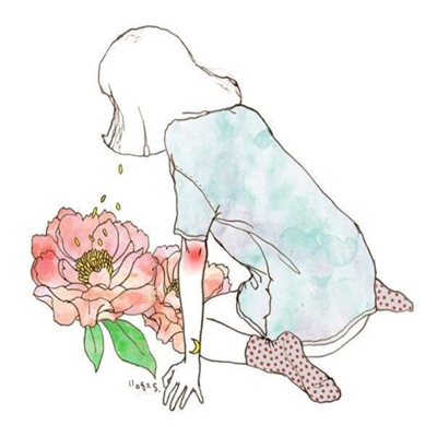 森系女生头像手绘