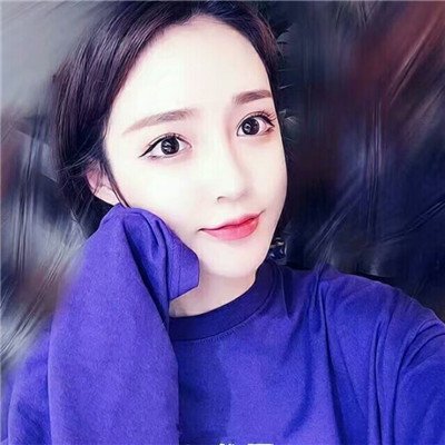 蓝色系头像学生女