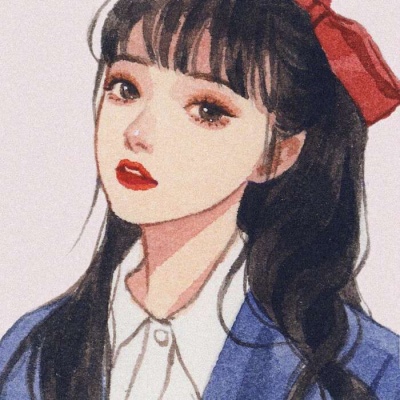 头像手绘女生简单气质可爱
