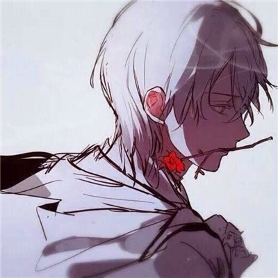 男生头像背影日落黄昏动漫