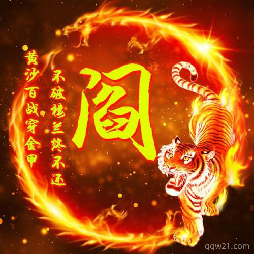 老虎姓氏微信头像