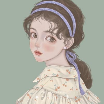 彩绘女生头像唯美图片