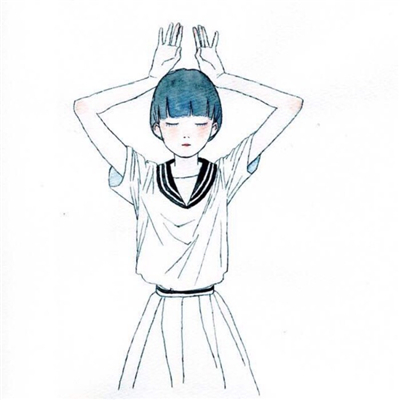 雕塑头像作品素描